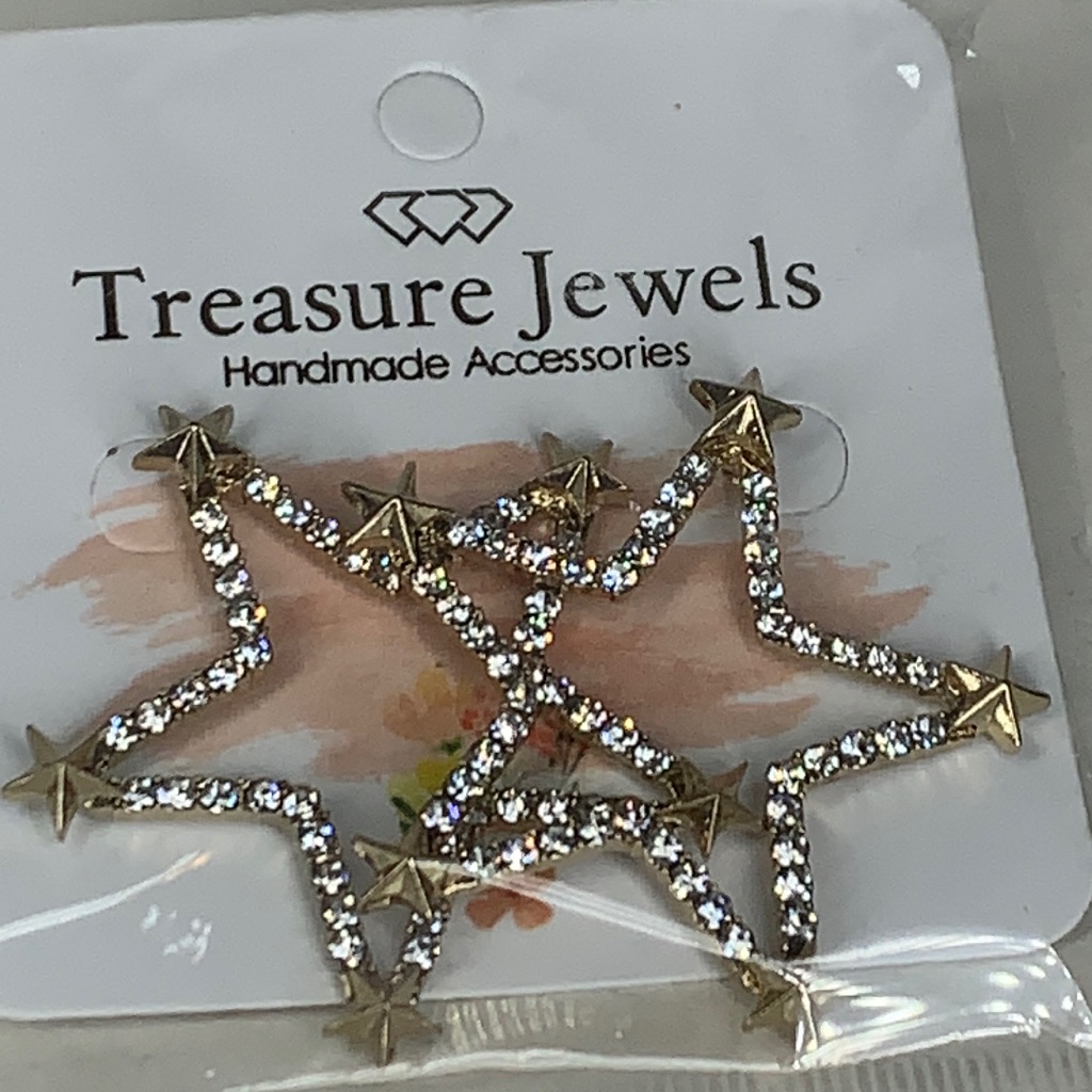 Treasure Jewels Star Rhinestone Earrings